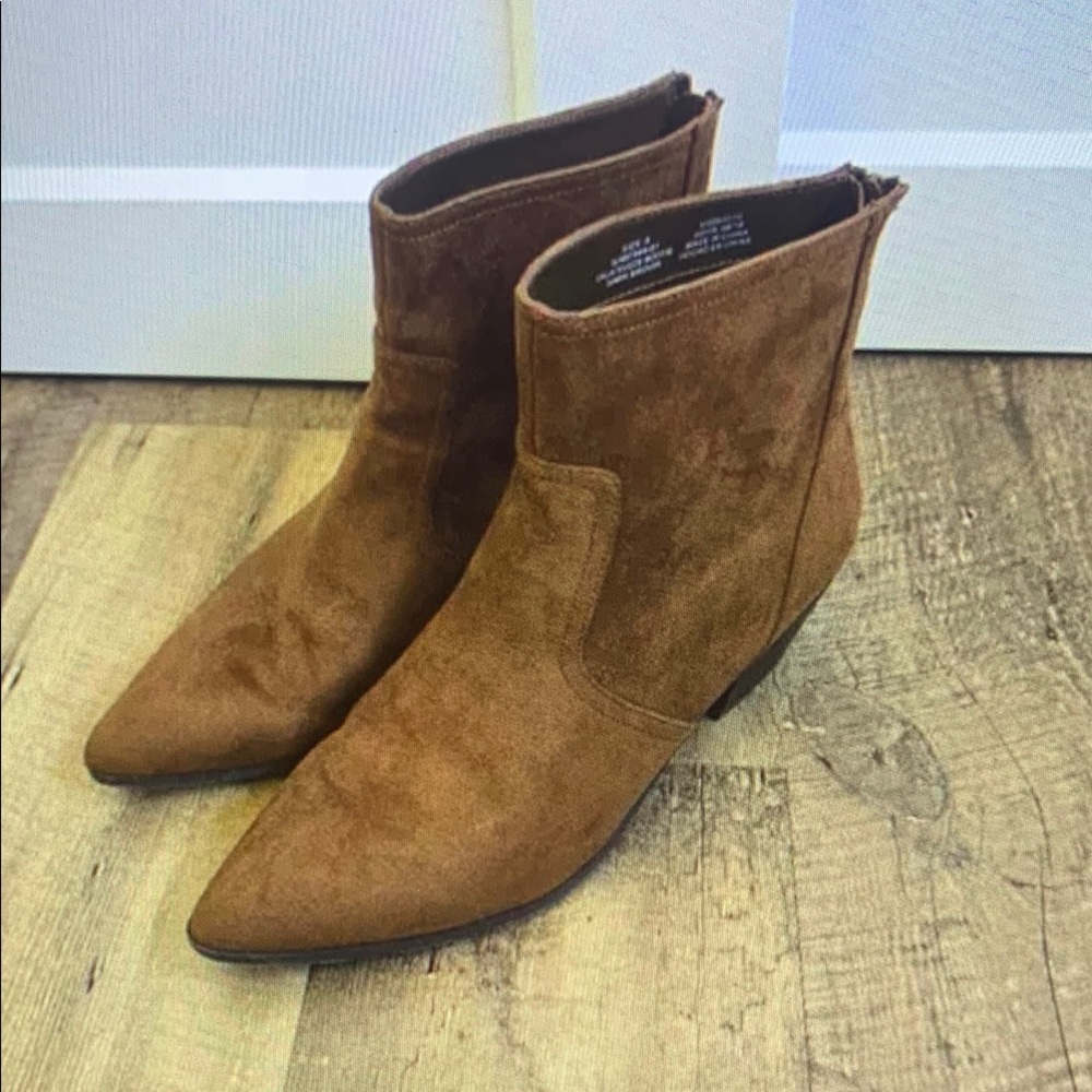 Brown Suede Ankle Boots